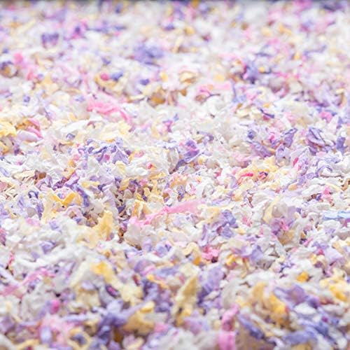 PETSPICK Uber Soft Paper Pet Bedding for Small Animals, Pastel Confetti, 36L