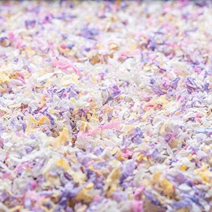 PETSPICK Uber Soft Paper Pet Bedding for Small Animals, Pastel Confetti, 36L