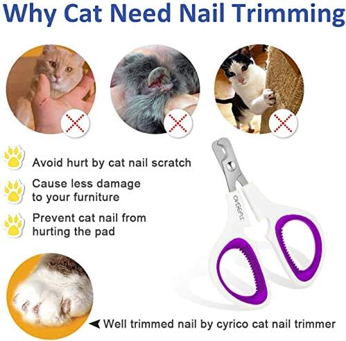 Pet Nail Clippers, Cat & Kitten Claw Nail Clipper Safe Sharp Trimmer