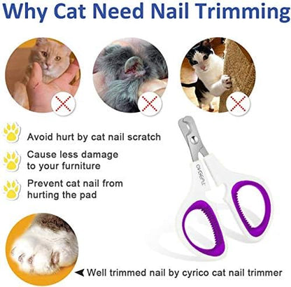 Pet Nail Clippers, Cat & Kitten Claw Nail Clipper Safe Sharp Trimmer