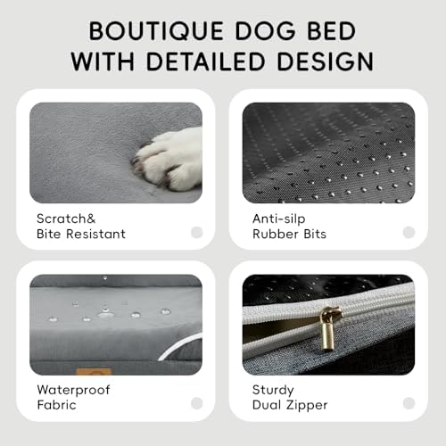 Homemate Dog Bed Extra Large Size Dog: 48"x35" Orthopedic Pet Bed with Toy