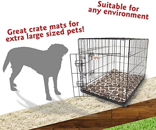 48" Fusion Mocha Brown Crate Dog Bed Mat By Majestic Pet Products