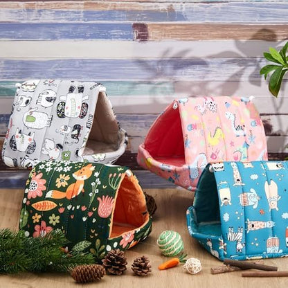 Cinnvoice Guinea Pig Hideout Bed Washable House Cage, Wonder Tale, 7.9 in
