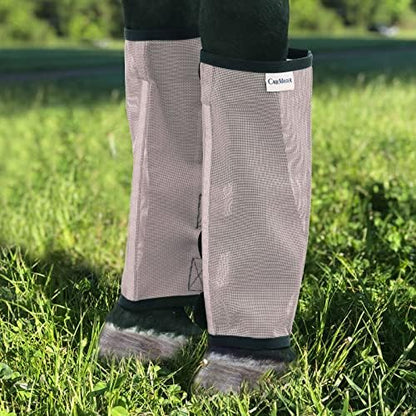 Fine Mesh Fly Boots Loose Fitting & Non-Slip Horse Fly Leggings No More Horsefly Nuisance Greatly Reduce Stomping Breathable with Natural Air Flow (Set of 4)