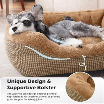 INVENHO Dog Bed Medium Size, Orthopedic Warming Soft Calming Sleeping Durable with Anti-Slip Bottom