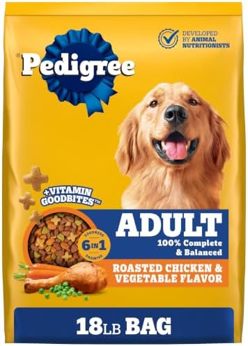 Pedigree Complete Nutrition Dry Dog Food, Chicken & Vegetable, 18 lb