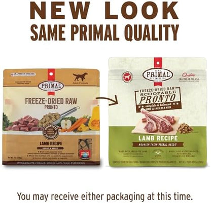 Primal Pronto Mini Nuggets, Freeze Dried Dog Food, Lamb, 7 oz
