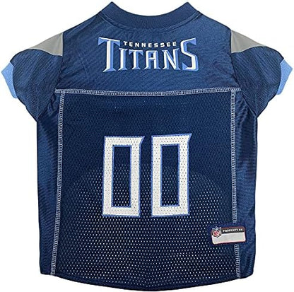Pets First NFL Tennessee Titans Dog Jersey, Size Medium, Football Shirt Costume for Pet, Dog Sports T-Shirt, NFL Team Clothing for Cats, Licensed Pet Apparel Available in 7 Sizes and 32 Teams