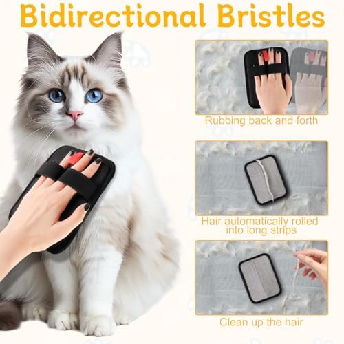 Pet Hair Remover Glove, Pet Hair Remover Tools, Reusable Cat & Dog Hair Removal Grooming Brush, Suitable for Couch, Furniture, Carpet, Curtain