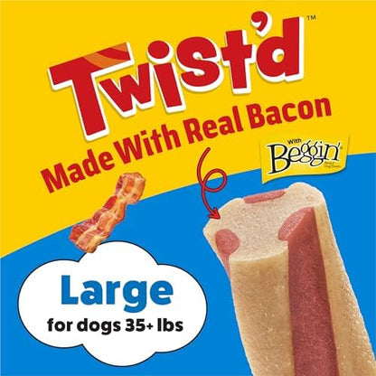 Purina Busy with Beggin Twisted Large Dog Treats, 6 ct Pouch