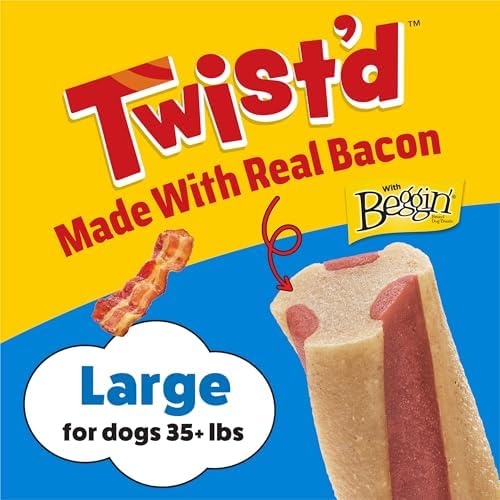 Purina Busy with Beggin Twisted Large Dog Treats, 2 ct. Pouch, Pack of 6