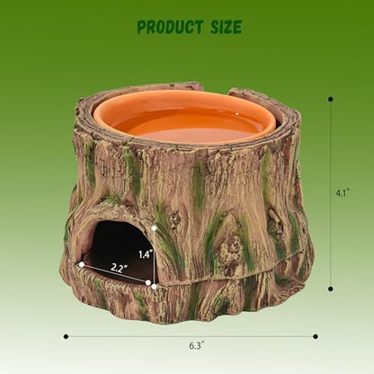 3 in 1 Leopard Gecko Humid Hide,Small Reptile Hide Cave