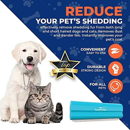 EquiGroomer 5-Inch Undercoat Deshedding Brush for Dogs & Cats, Turquoise