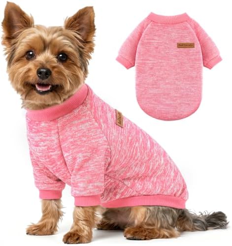 1 Pack Dog Sweaters for Small Dogs Girl Boy Winter Fleece Clothes Warm Soft Dog Sweatshirt Outfit for Dogs Cats Pet Apparel