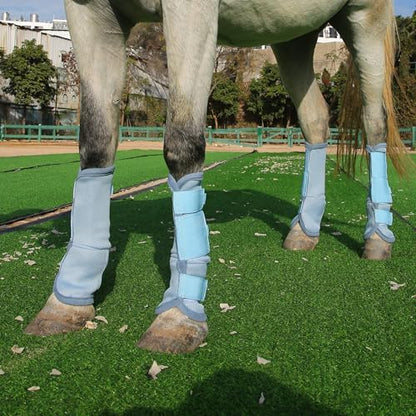 Horse Fly Boots, Mesh Fly Boots for Horse Set of 4, Equine Leg Protection