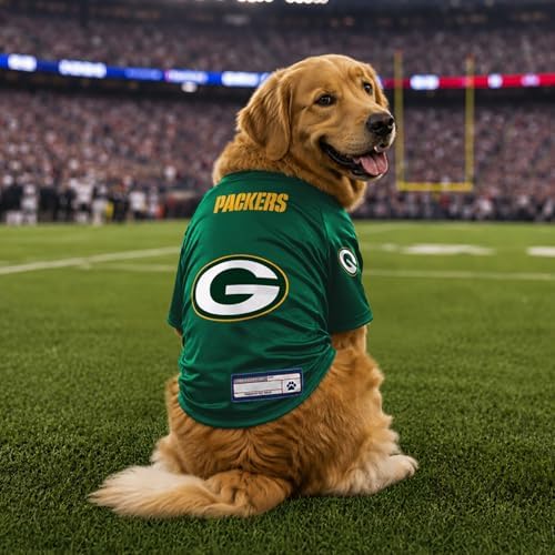 Littlearth NFL Green Bay Packers Stretch Pet Jersey, Team Color, Large