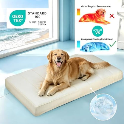 Cooling Dog Bed for 2XL Large Dogs, QMAX>0.5 Waterproof Pet Beds