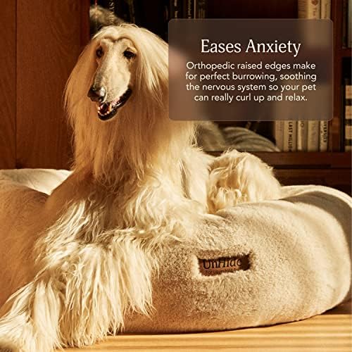 UnHide Floof Pet Bed, Extra Soft Dog Bed with Removable Faux Fur Cover