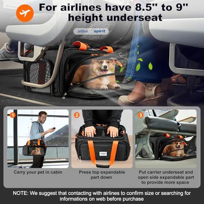 pidipiti 17x12.5x8.5 Soft-Sided pet Carrier,for Extra-Small Dog/Medium cat