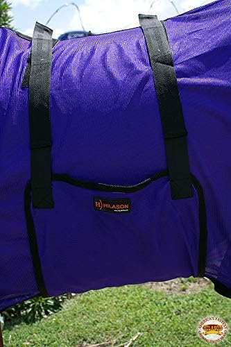 HILASON 66 in Purple Horse Fly Sheet UV Protect Mesh