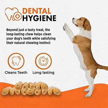 Canine Naturals Rawhide Free Chicken Recipe Dog Chews, Mini Rolls, 6 Count