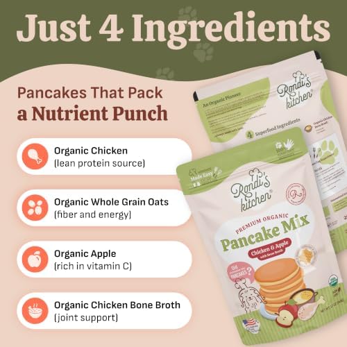 Organic Dog Pancake Mix, Chicken & Apple, Bone Broth