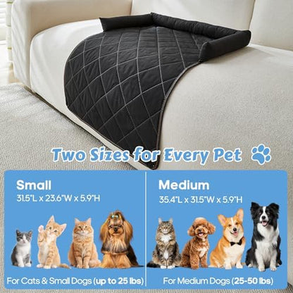 Cooling Dog Bed Mats with Neck & Head Support, 35.43 x31.5 inch Black