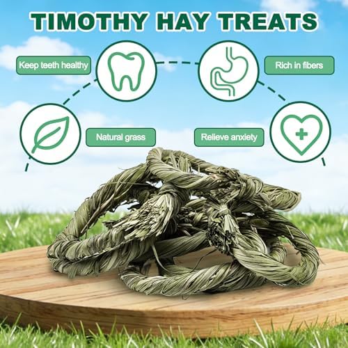 4Pcs Rabbit Timothy Hay Toy Natural Grass Guinea Pig Chew Toys