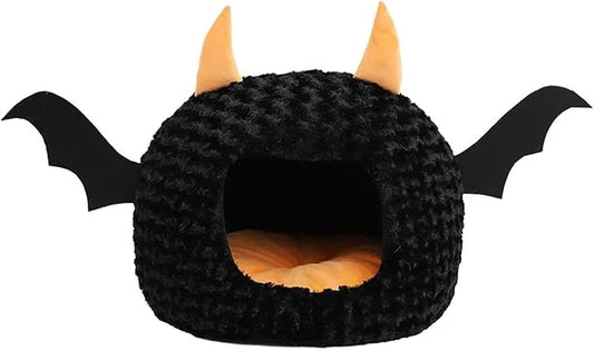cat Bed, Pet House Halloween Imp Cat Litter Big Space Fall and Winter Warmth Puppy Kennel,Parts