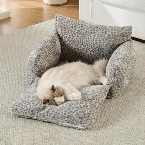 Hollypet Cat Bed Small Dog Orthopedic Couch Beds for Pets up to 20 lbs