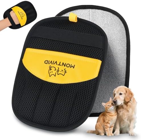 Pet Hair Removal Glove, Upgraded Electrostatic Pet Hair Remover, Reusable Five-Finger Magic Brush, Effectively Removes Dog & Cat Hair from Couch, Carpet, Clothes, Furniture & Car Seat