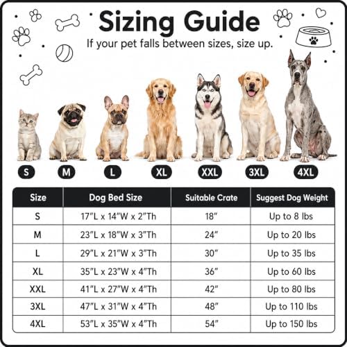 Dog Bed Medium Size, Plush Washable Pet Bed Mat, Dog Crate Bed 29"x21"