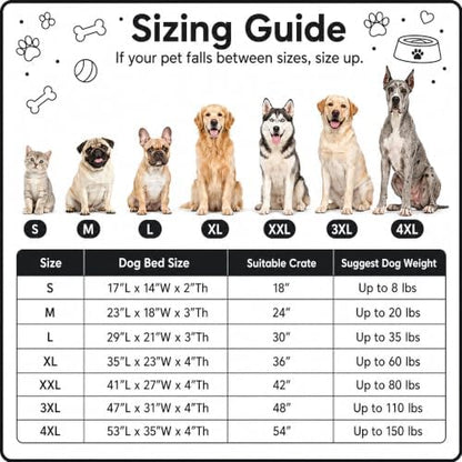 Dog Bed Medium Size, Plush Washable Pet Bed Mat, Dog Crate Bed 29"x21"