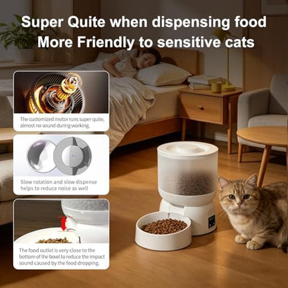 Automatic Cat Feeder,WiFi Auto Cat Feeder for Cats & Small Dogs
