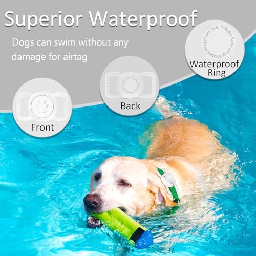 SANKALA Waterproof Airtag Holder for Dog Collar, White