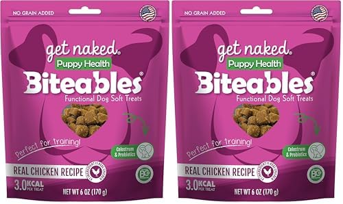 Get Naked 1 Pouch Puppy Health Soft Dog Treats, 6 Oz, Brown (201578) (Pack of 2)