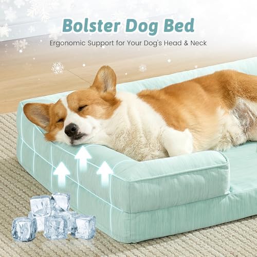 COZY KISS Orthopedic Dog Cooling Bed for Medium Small Dogs, 30x20 inch