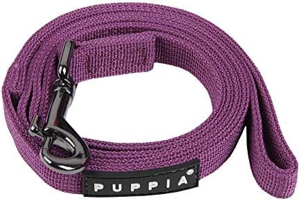 Puppia Two Tone Dog Lead Strong Durable Comfortable Grip Walking Training Leash for Small & Medium Dog, Purple, Large