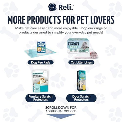 Reli. Dog Poop Bags Rolls (1080 Pack, 72 Rolls) Black