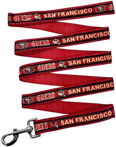 NFL PET Leash San Francisco 49ers Dog Leash, Medium Football Team Leash for Dogs & Cats. A Shiny & Colorful Cat Leash & Dog Leash Licensed by The NFL