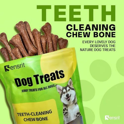 Dog Dental Chews Teeth-Cleaning Bones - 10 Oz (285g) Long Lasting Dental Care Treats for Dogs, Edible Chew Bones for Plaque & Tartar Removal, Healthy Chicken Flavor Dog Treats for All Breeds