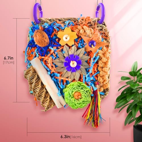 Bird Toys, Bird Foraging Hanging Climbing Toys for Small-Medium Parrot