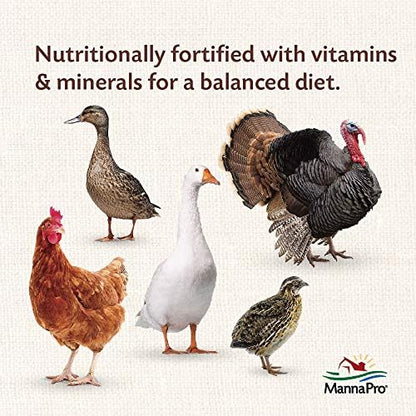 Manna Pro All Flock Crumbles with Probiotics, Chicken & Duck Food, 8 lb Bag