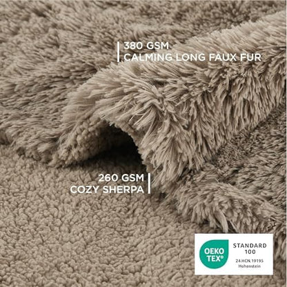 Bedsure Waterproof Dog Blankets for Large Dogs, Fluffy Faux Fur, 50×60"