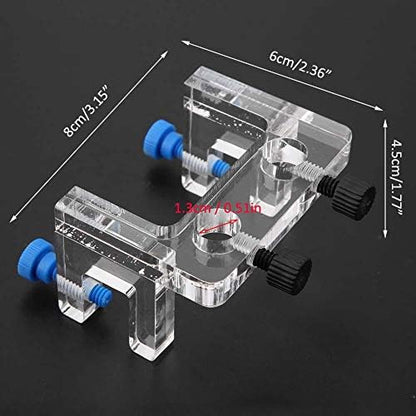 Fdit Aquarium Probe Holder Acrylic Clip Mount Secure 2 Probe Organizer for Fish Tank Sump Clear Acrylic 8 x 6 x 4.5 cm 1 Pack with 4 Screws Fits Glass up to 1.5 cm