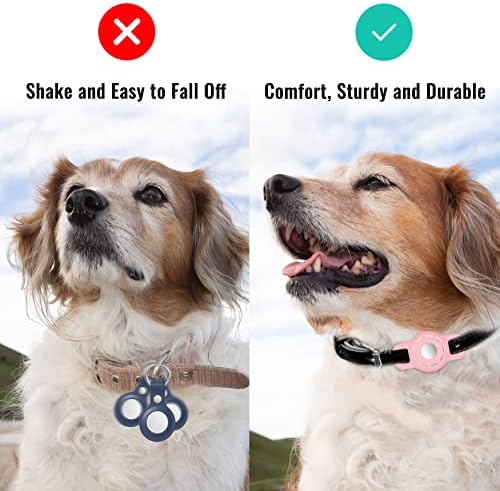 for Air tag Cat Collar Holder for Apple Air Tag, 2 Pack of Pet Collar Holder for Cat and Small Dog Collar Within 1/2 inch and 2 Pack Protector for Air Tag