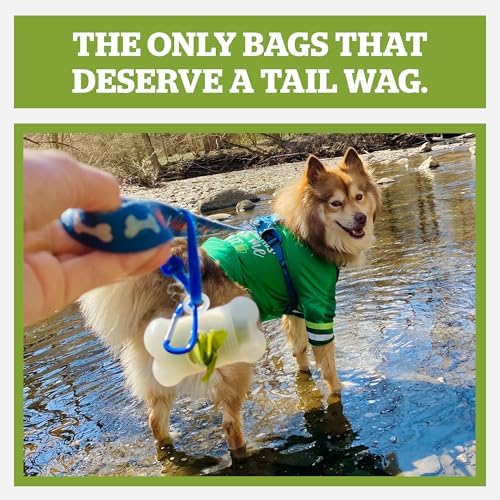 Pogi's Dog Poop Bag Dispenser with Metal Carabiner Clip - Includes 15 Pogi's Poop Bags for Dogs (Pack of 3)