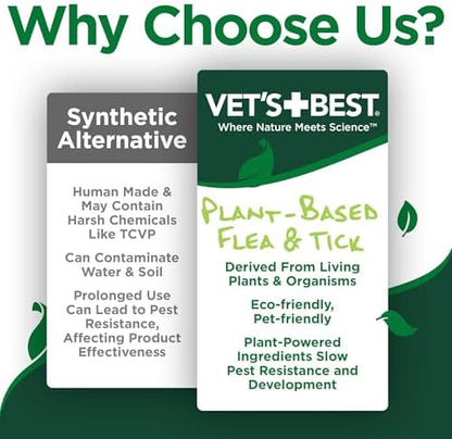 Vet's Best Waterless Flea & Tick Bath for Cats, Plant-Based, 8 oz