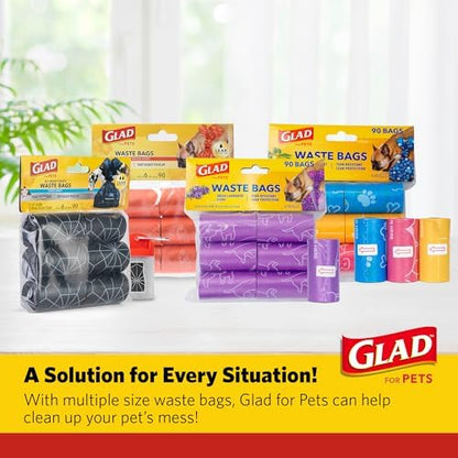 Glad Extra Large Heavy Duty Scented Dog Waste Bags, 360 Count Value Pack