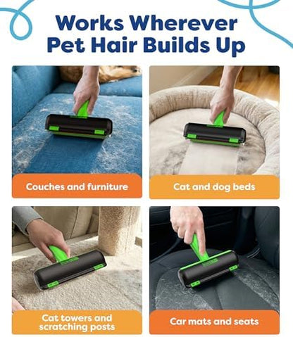 Triton Pet Hair Removal Tool w/Fur Trapping Compartment, Green